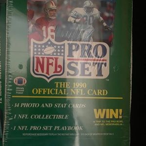 1990 Pro Set Football Series 1 Wax Box 36 Packs Factory Sealed Cards